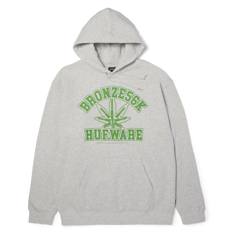 Huf x Bronze Plantware Pullover Hoodie Ash LG