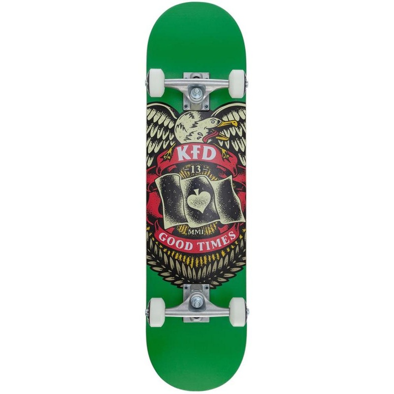 KFD Young Gunz Badge in Green 8.0″ Complete Skateboard Complete