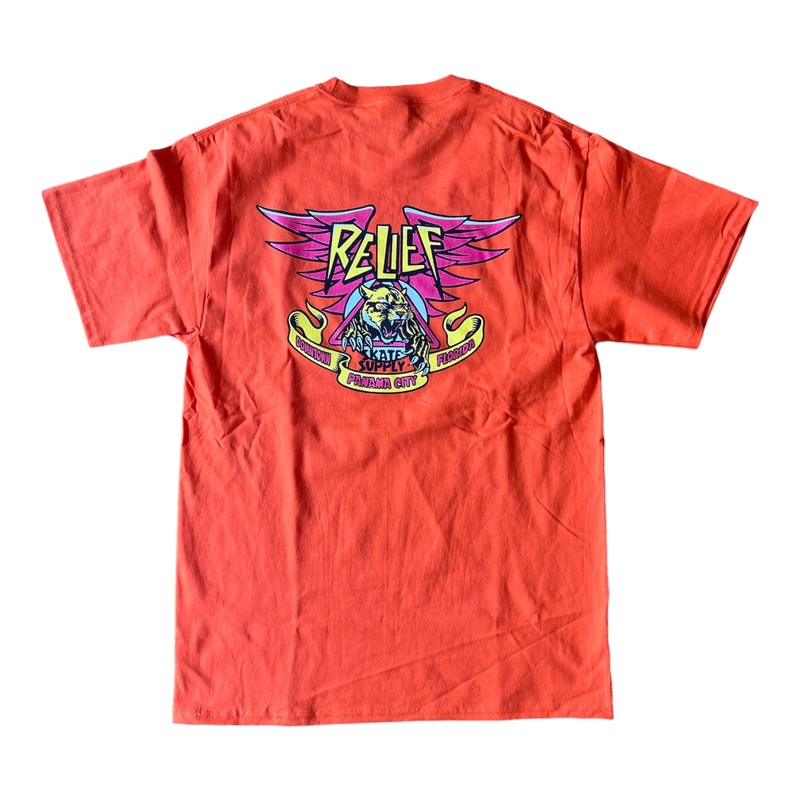 RELIEF FLORIDA PANTHER T SHIRT ORANGE S