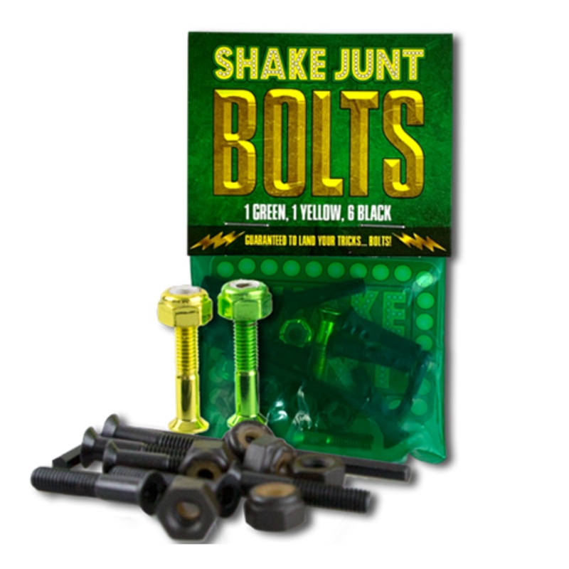 Shake Junt Hardware Bolts Green, Yellow, Black 1″ 1.0″