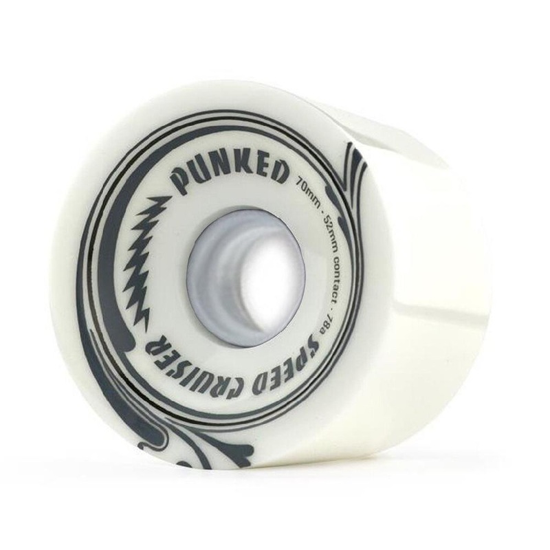 Speed Cruiser 70mm Longboard Wheels – Solid White Wheels only