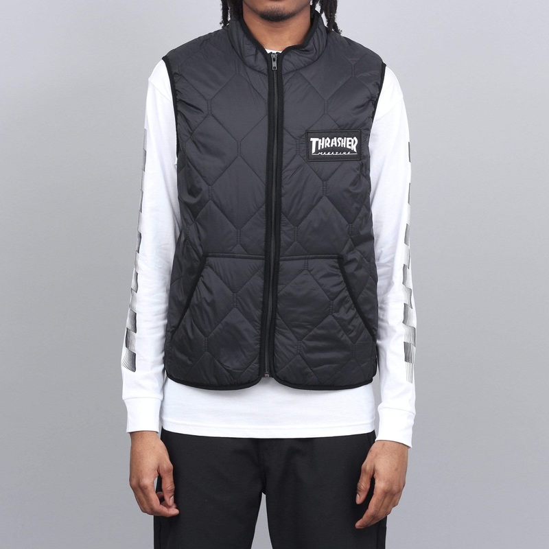 Thrasher Magazine Logo Vest Jacket Black Small