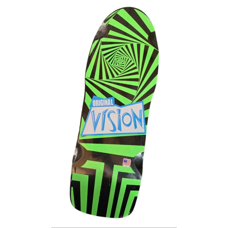 Vision ORIGINAL VISION “GATOR” reissue Skateboard Deck – GREEN BLACK