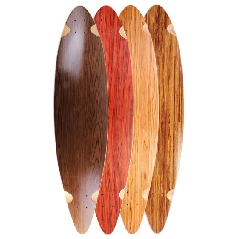Blank Pintail 40″ Speciality Wood Longboard Deck Olive Wood