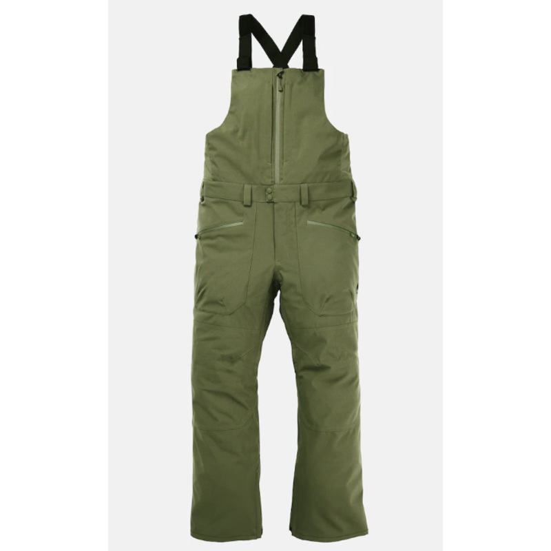 Burton Men’s Reserve 2L Snow Bib Overalls – 2025 Small Forest Moss