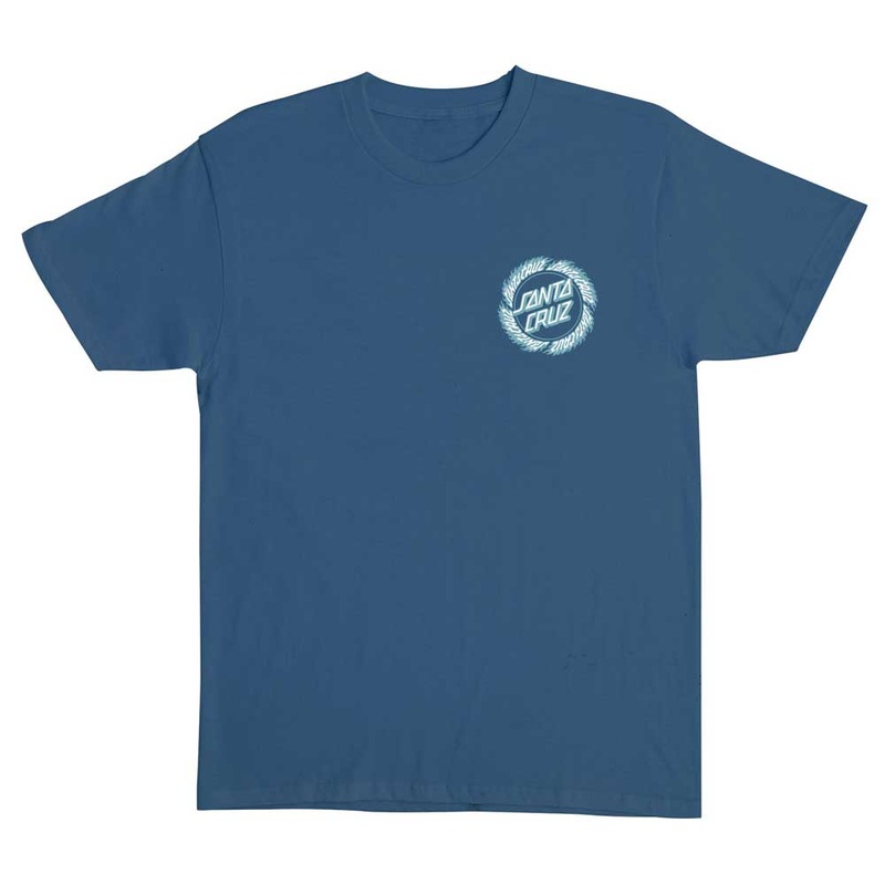 Flame Ringed Dot Blue Dusk Heavyweight Tee Mens Santa Cruz SM
