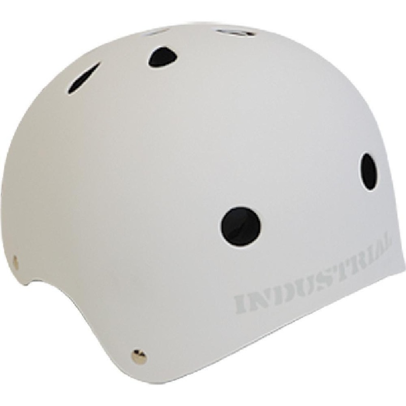 Industrial Flat White Longboard Skateboard Skate Helmet XSmall