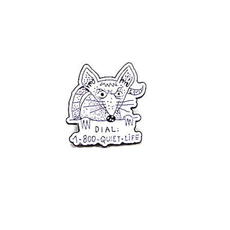 The Quiet Life Dial A Rat Lapel Pin N/A N/A