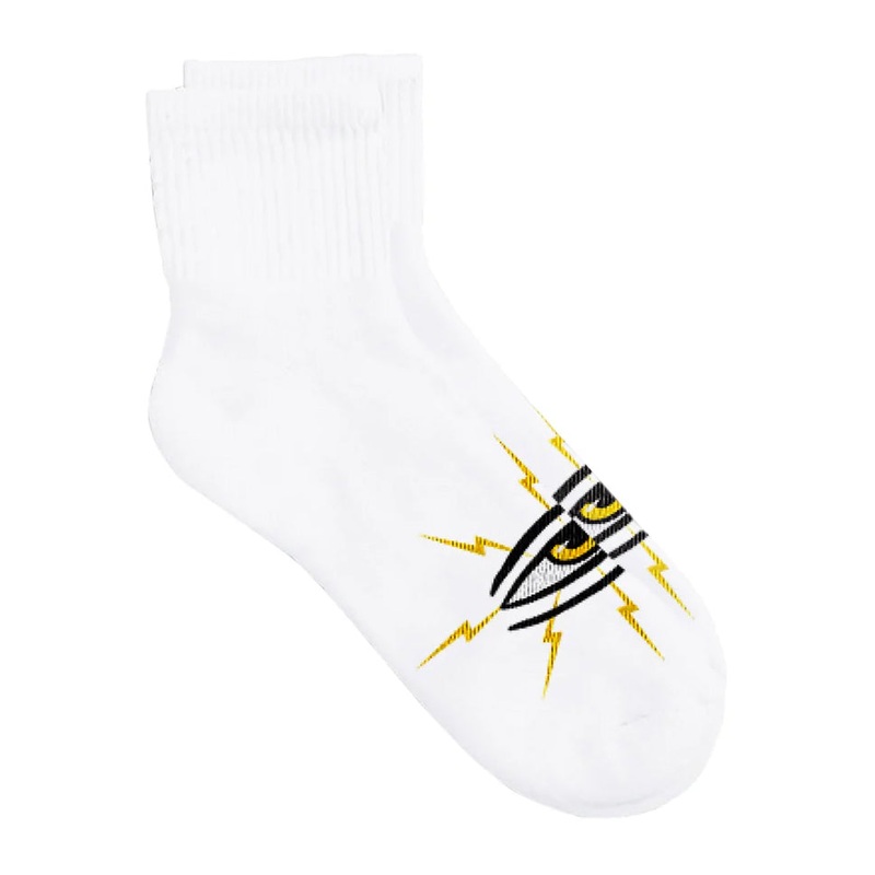 Toy Machine Lightening Eye Quarter Socks White One Size Fits All
