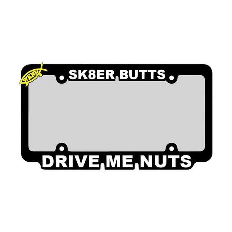 WKND Skateboards Drive Me Nuts License Plate Frame Black One Size