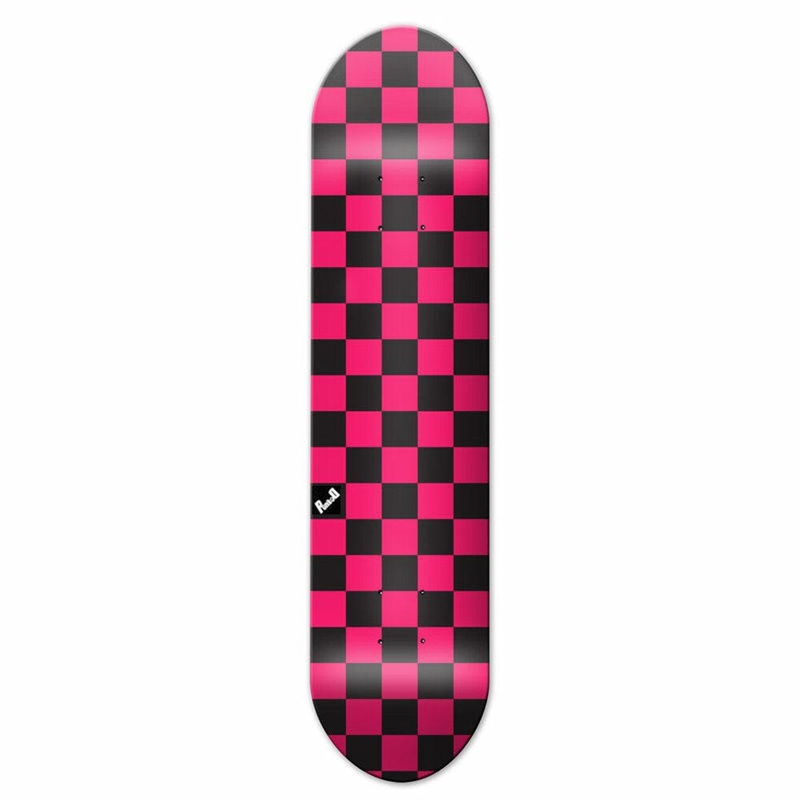 Yocaher Checker Pink – Skateboard Deck 7.5″