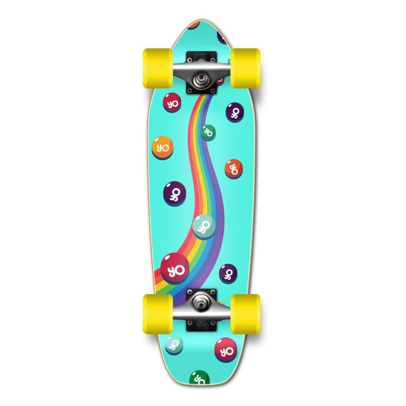 Yocaher Complete 27″ Mini Cruiser Skateboard Longboard  – CANDY Series – Sweet Complete