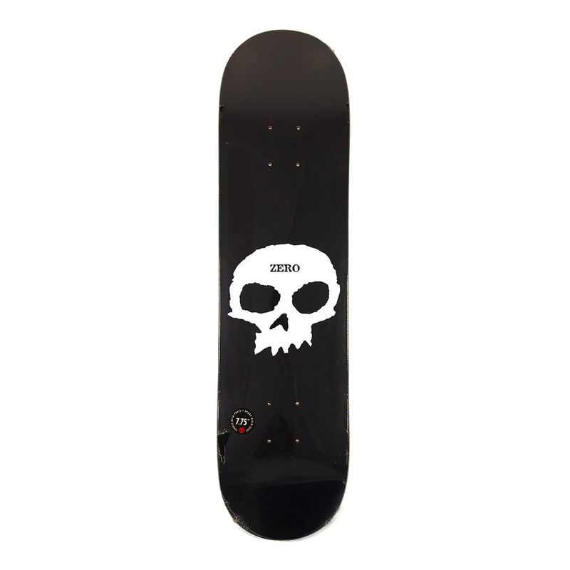 Zero – 8.25″ Single Skull Deck – Black / White 8.25″