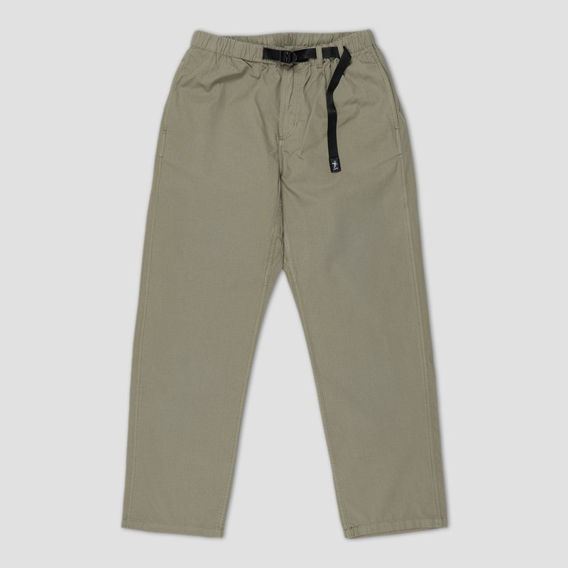Dancer Belted Simple Pant Organic Cotton Ripstop Grey Small