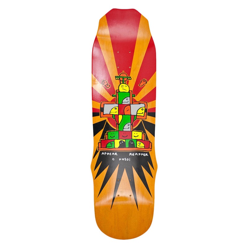 Hosoi Mark Gonzales Gonz 93 9″ Skateboard Deck Orange Stain