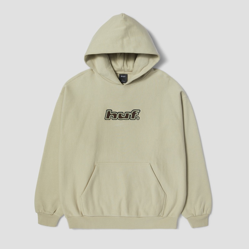 HUF Logo Applique Hooded Fleece Putty Small