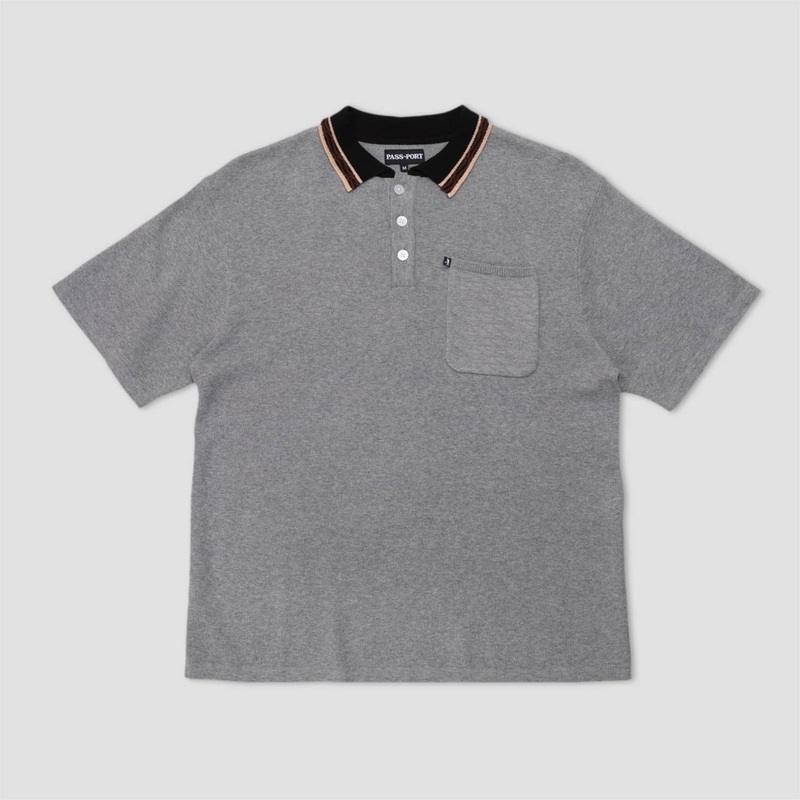 PassPort Sunspot Organic Knit Polo Grey Small