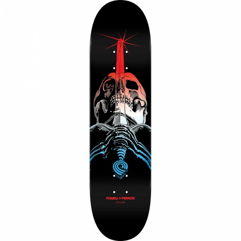 Powell Peralta Skull/Sword Fade Green 9.0″ Black/Blue/Red Skateboard Deck
