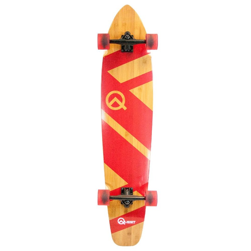Quest Ultra Cruiser Red 44″ Kicktail Longboard Complete
