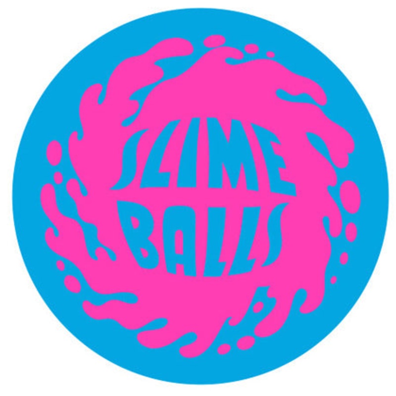 Santa Cruz Slime Balls Splat Logo Sticker Blue/ Pink 3″