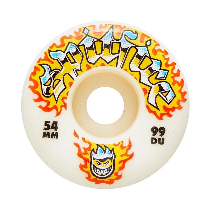 Spitfire 99d Formula Four Chrome Venom Conical Full 54mm Skateboard Wheels 54mm Natural