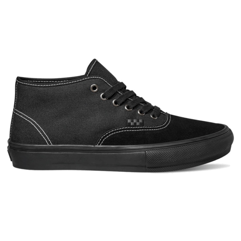 Vans Skate Authentic Mid Blackout Shoes Blackout 5