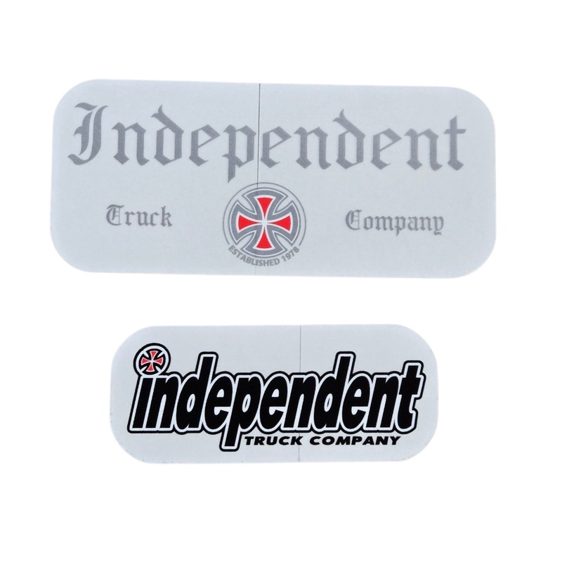 VINTAGE Independent Trucks Sticker Set of 2-  CLEAR BACK