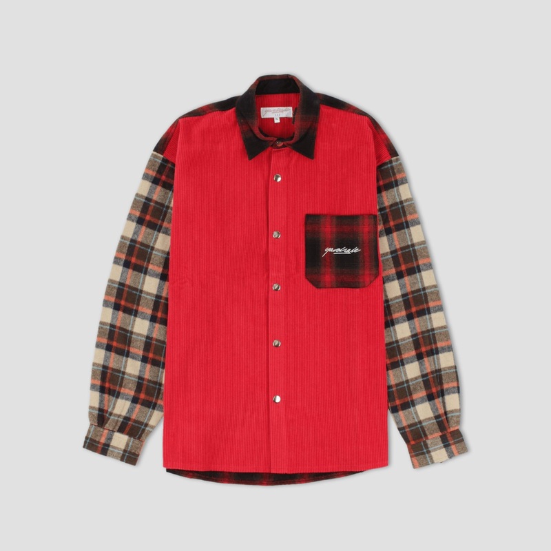 Yardsale Patchwork Shirt (Red) Small
