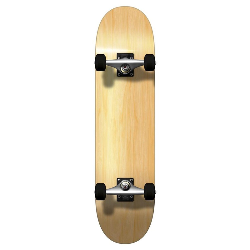 Yocaher Blank Complete 7.75″ Skateboard – Natural Conplete Complete