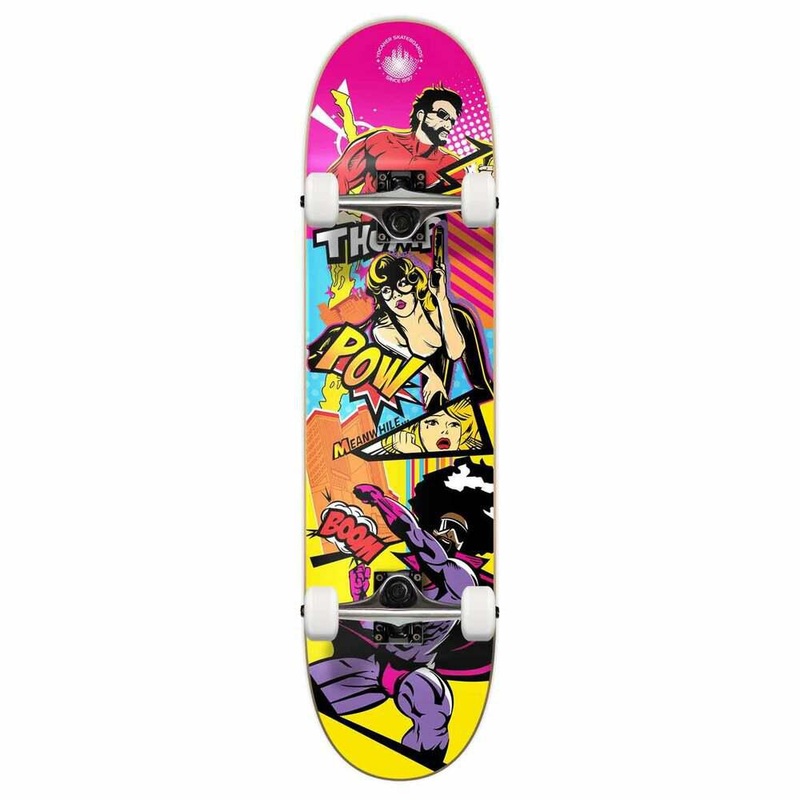 Yocaher Graphic Complete 7.75″ Skateboard – Comix Series – Action Complete