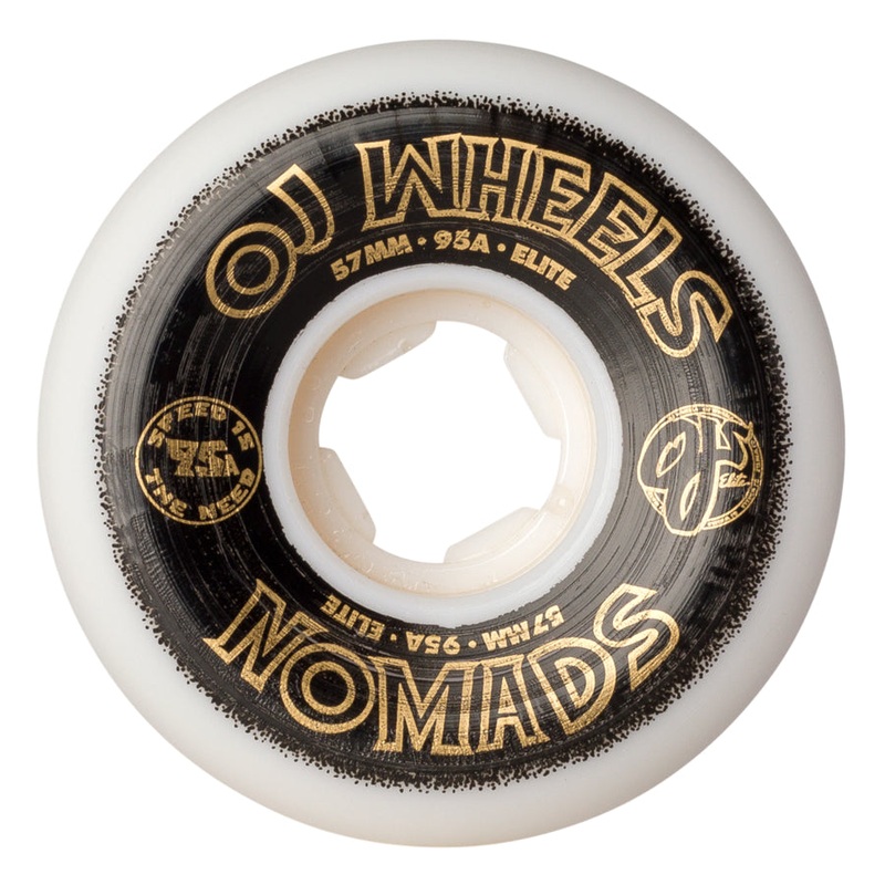 57mm Elite Nomads 95a OJ Skateboard Wheels White 57mm