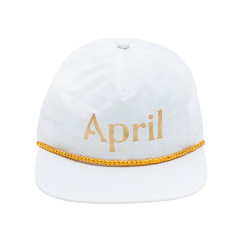 April Golden Logo Hat – White