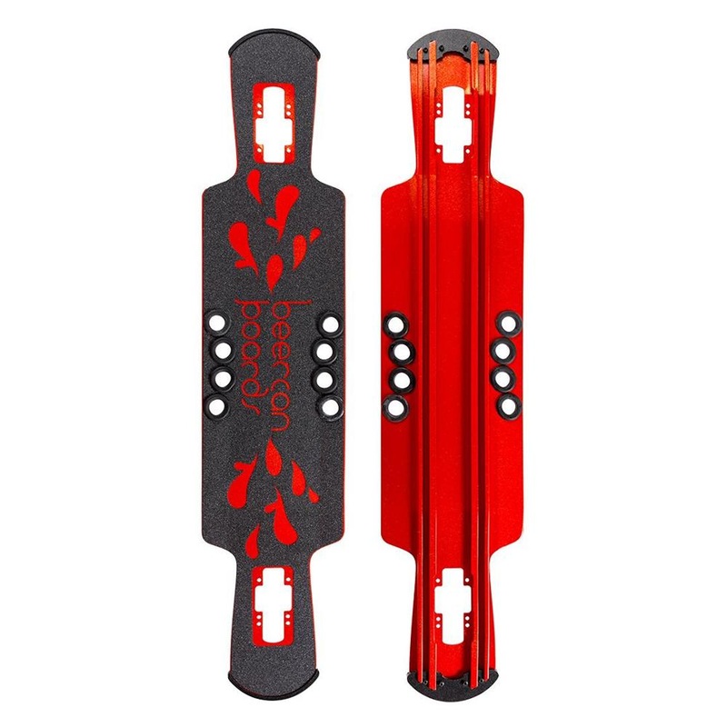 Beercan Red 37″ Kegger Lite Drop Through Longboard Deck Deck