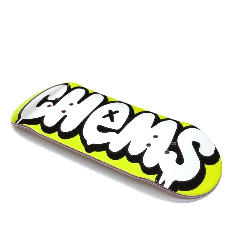 Chems Bright Green “Bubbles” Fingerboard Deck 29mm Mid-Pro Popsicle