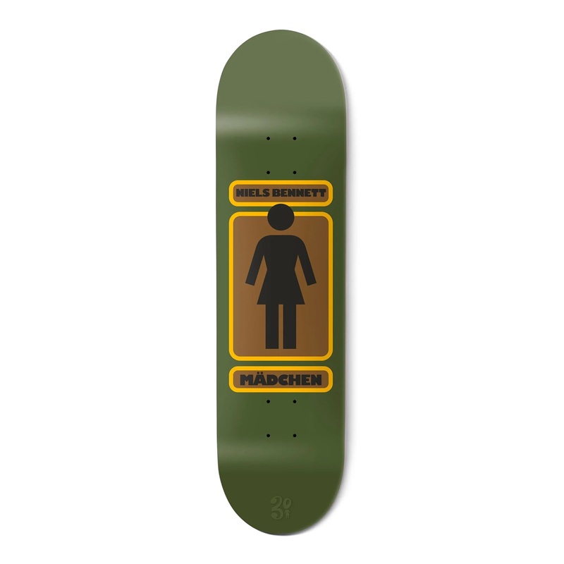 Girl – 8.25″ 93 Til W46D3 Niels Bennett Deck – Green 8.25″