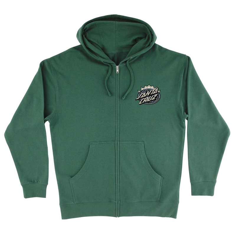 Kendall End Of The Dot Mens Santa Cruz Zip Hoodie Alpine Green S