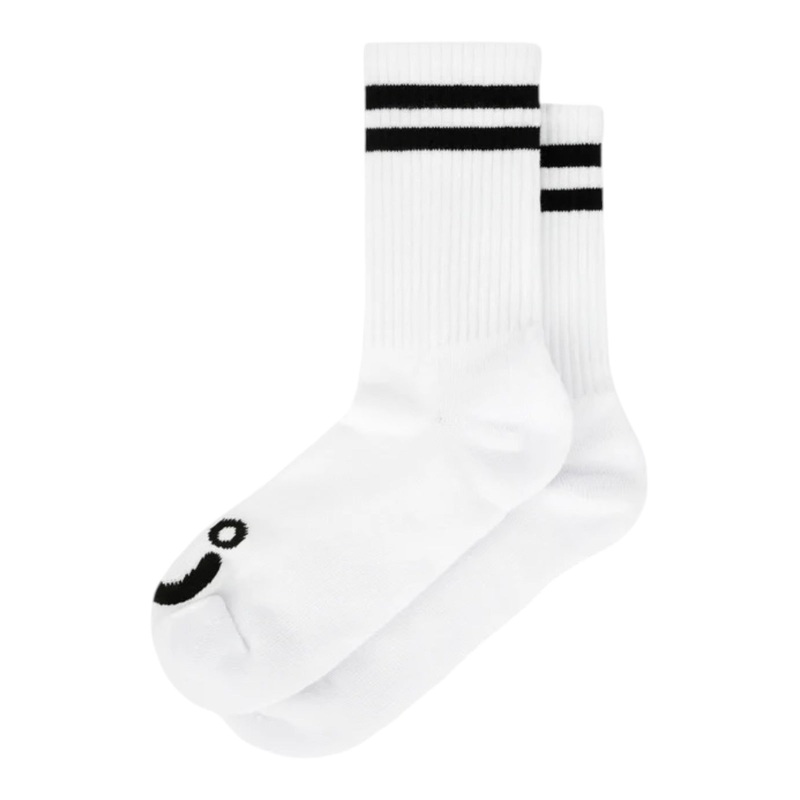 POLAR RIB SOCKS | HAPPY SAD – WHITE OS