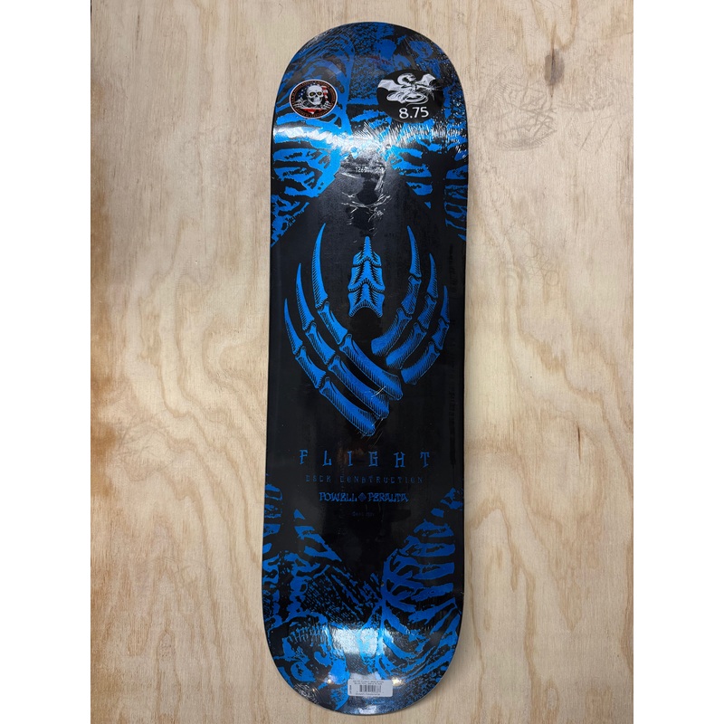 Powell Peralta Skeleton Blue Foil FLIGHT Skateboard Deck 8.75″ K26 8.75