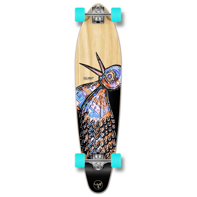 Punked Bird 40 inches Natural Kicktail Longboard Complete