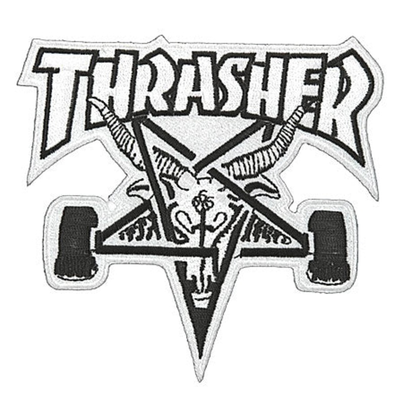 Thrasher Magazine Skate Goat Patch White N/A