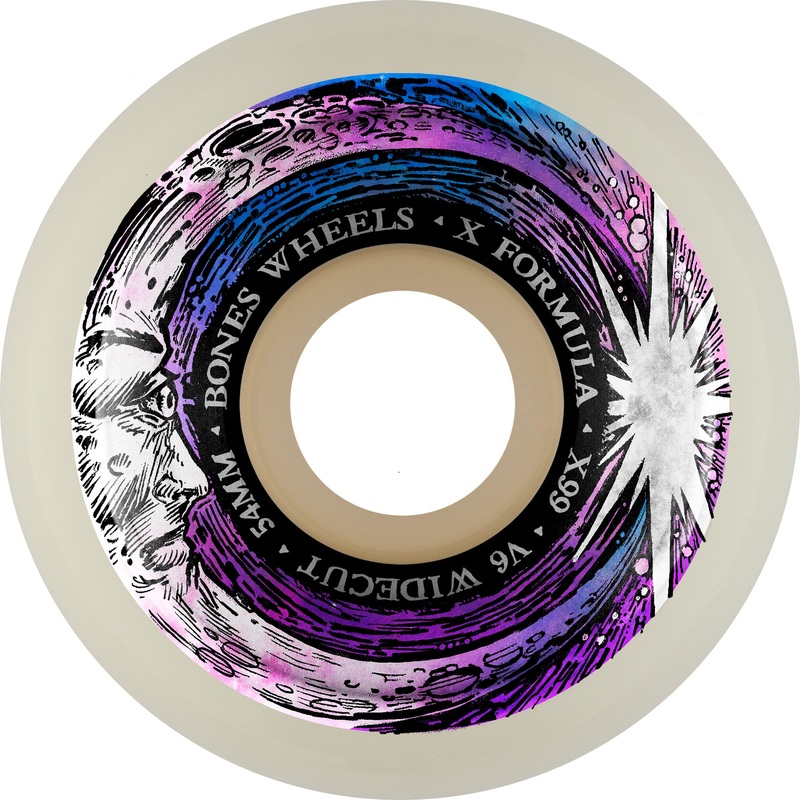 BONES WHEELS X-Formula Skateboard Wheels Moon Beam V6 Sidecut 99a 56mm