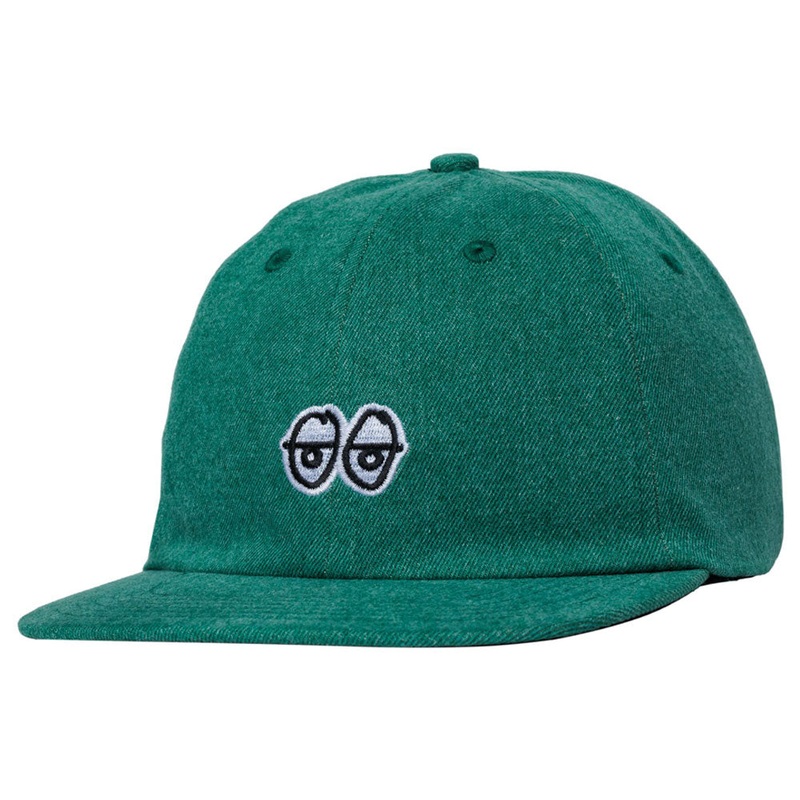 Eyes Adjustable Strapback Green Denim Krooked Hat