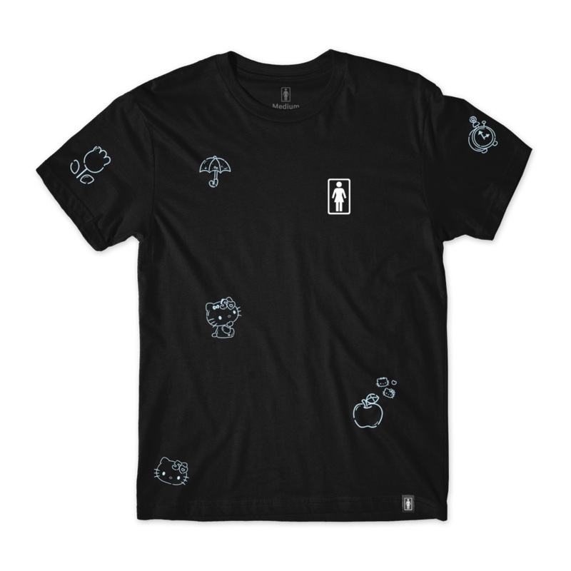Girl x Hello Kitty 50th All Over T-Shirt Small