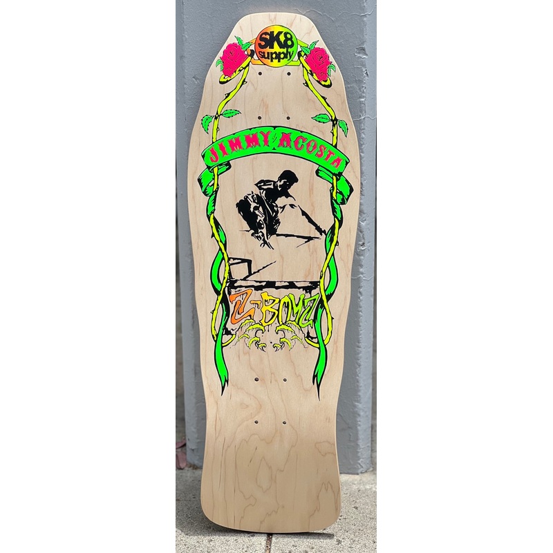 GLOW IN DARK SK8supply Jimmy Acosta Skateboard Deck – NATURAL