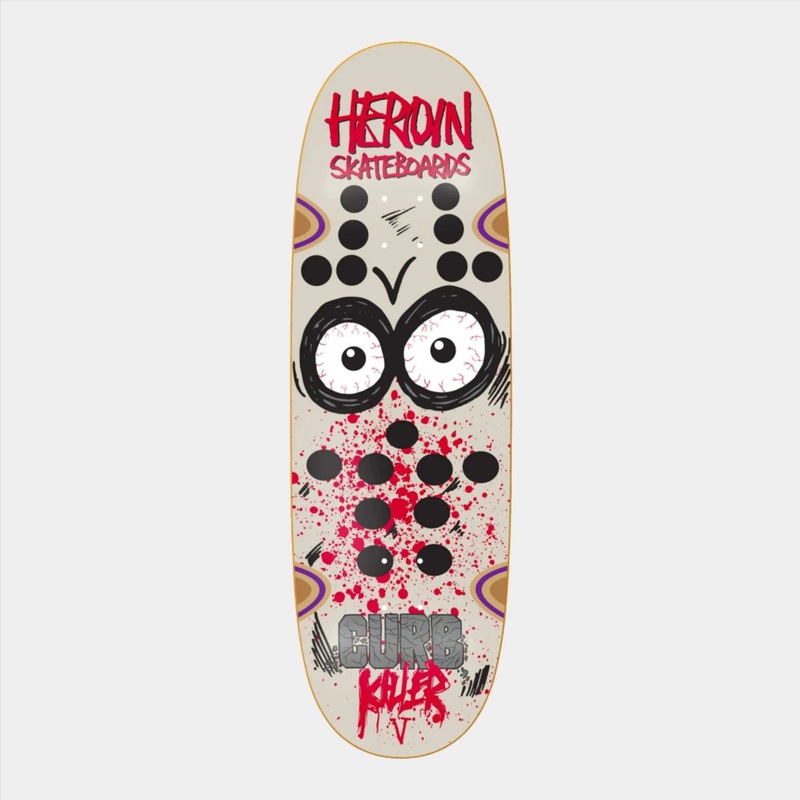 Heroin – 10″ Curb Killer Symetrical Deck – Grey/ Red 10″