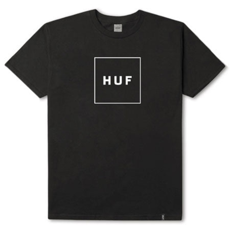HUF Box Logo T Shirt Black Large