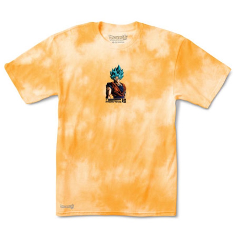 Primitive Skateboarding Primitive x Dragon Ball Z Shadow Goku Washed II T Shirt Orange Extra Large