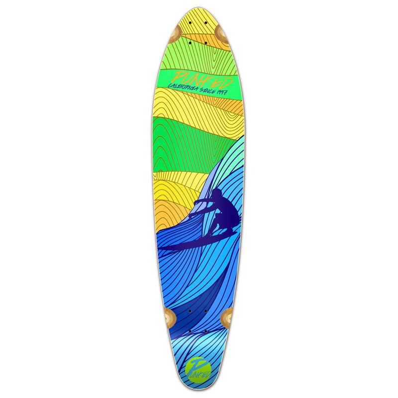 Punked Kicktail Longboard Deck – Surf’s up Deck