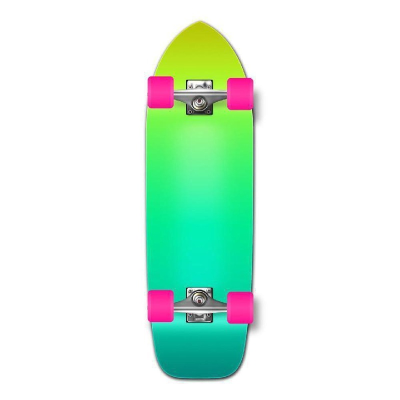 Punked Old School Longboard Complete – Gradient Green Complete