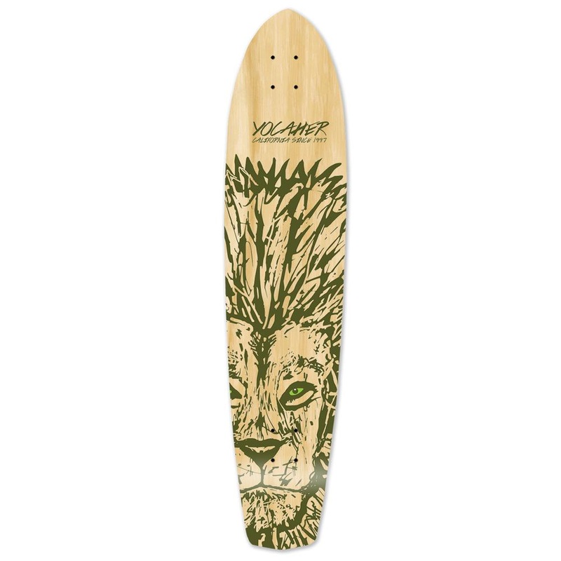 Punked Slimkick Longboard Deck – Spirit Animal LION Deck